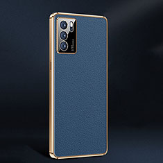 Custodia Lusso Pelle Cover JB2 per Oppo Reno6 5G Blu