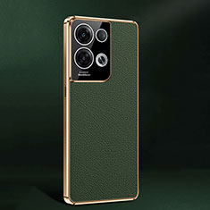 Custodia Lusso Pelle Cover JB2 per Oppo Reno8 Pro+ Plus 5G Verde