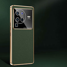 Custodia Lusso Pelle Cover JB2 per Vivo X80 Pro 5G Verde