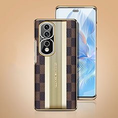 Custodia Lusso Pelle Cover JB4 per Huawei Honor 80 Pro 5G Marrone