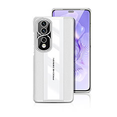 Custodia Lusso Pelle Cover JB5 per Huawei Honor 80 Pro Flat 5G Bianco