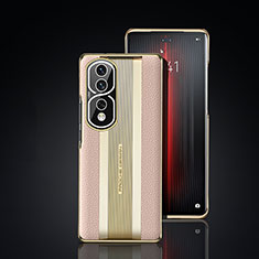 Custodia Lusso Pelle Cover JB6 per Huawei Honor 80 Pro Flat 5G Oro