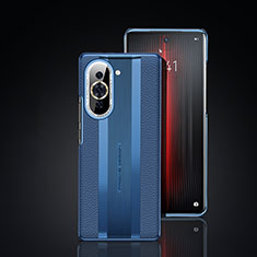 Custodia Lusso Pelle Cover JB6 per Huawei Nova 10 Blu