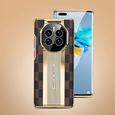 Custodia Lusso Pelle Cover JB8 per Huawei Mate 50 Pro Marrone