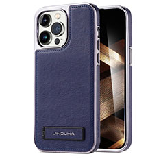 Custodia Lusso Pelle Cover JD1 per Apple iPhone 15 Pro Blu