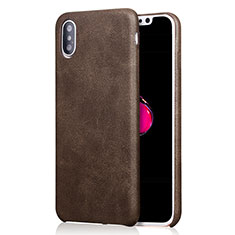 Custodia Lusso Pelle Cover L01 per Apple iPhone Xs Max Marrone