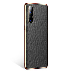 Custodia Lusso Pelle Cover L02 per Oppo Reno3 Pro Nero