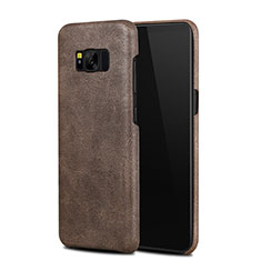 Custodia Lusso Pelle Cover L02 per Samsung Galaxy S8 Marrone