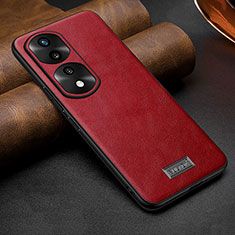 Custodia Lusso Pelle Cover LD1 per Huawei Honor 70 Pro 5G Rosso