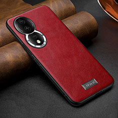 Custodia Lusso Pelle Cover LD1 per Huawei Honor 80 5G Rosso