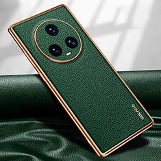 Custodia Lusso Pelle Cover LD1 per Huawei Honor Magic5 5G Verde