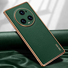 Custodia Lusso Pelle Cover LD1 per Huawei Honor Magic5 Pro 5G Verde