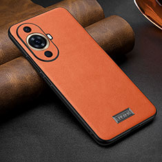 Custodia Lusso Pelle Cover LD1 per Huawei Nova 11 Ultra Arancione