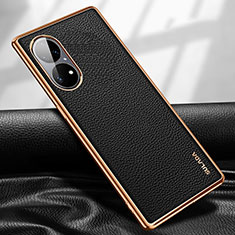 Custodia Lusso Pelle Cover LD1 per Huawei P50 Pro Nero