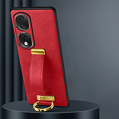 Custodia Lusso Pelle Cover LD2 per Huawei Honor 80 Pro 5G Rosso