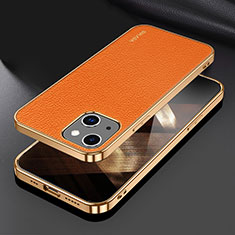 Custodia Lusso Pelle Cover LD3 per Apple iPhone 15 Plus Arancione