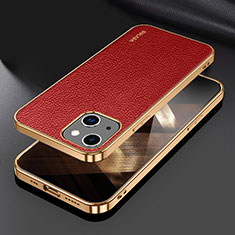 Custodia Lusso Pelle Cover LD3 per Apple iPhone 15 Plus Rosso