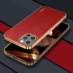 Custodia Lusso Pelle Cover LD3 per Apple iPhone 15 Pro Rosso