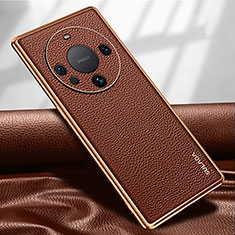 Custodia Lusso Pelle Cover LD3 per Huawei Mate 60 Pro Marrone