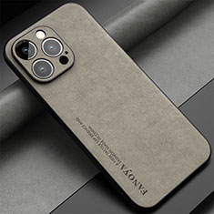 Custodia Lusso Pelle Cover LS1 per Apple iPhone 14 Pro Grigio