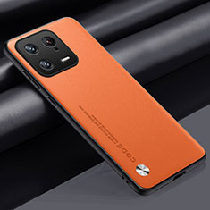 Custodia Lusso Pelle Cover LS1 per Xiaomi Mi 13 5G Arancione