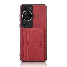 Custodia Lusso Pelle Cover MT2 per Huawei P60 Pro Rosso