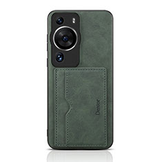 Custodia Lusso Pelle Cover MT2 per Huawei P60 Pro Verde