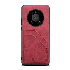 Custodia Lusso Pelle Cover MT3 per Huawei Mate 50 Rosso