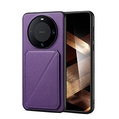 Custodia Lusso Pelle Cover MT3 per Huawei Mate 60 Pro Viola