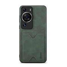 Custodia Lusso Pelle Cover MT4 per Huawei P60 Pro Verde