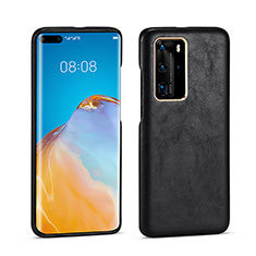 Custodia Lusso Pelle Cover N04 per Huawei P40 Pro Nero