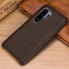 Custodia Lusso Pelle Cover P01 per Huawei P30 Pro Marrone