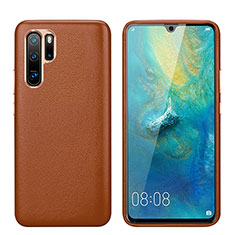 Custodia Lusso Pelle Cover P03 per Huawei P30 Pro New Edition Marrone