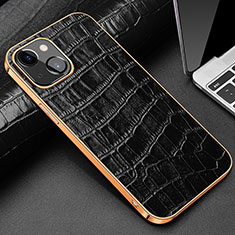 Custodia Lusso Pelle Cover per Apple iPhone 13 Nero