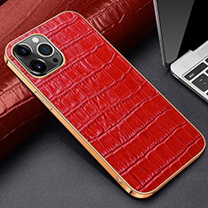 Custodia Lusso Pelle Cover per Apple iPhone 14 Pro Rosso