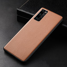 Custodia Lusso Pelle Cover per Huawei Honor 30 Pro Arancione