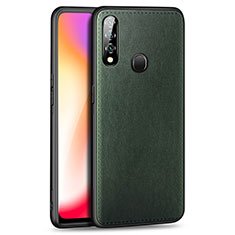 Custodia Lusso Pelle Cover per Oppo A8 Verde