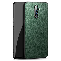 Custodia Lusso Pelle Cover per Oppo Reno Ace Verde