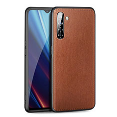 Custodia Lusso Pelle Cover per Realme X2 Marrone