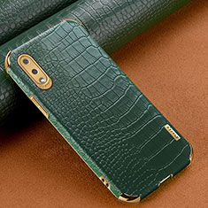 Custodia Lusso Pelle Cover per Samsung Galaxy A02 Verde