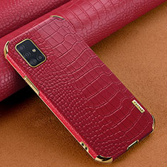 Custodia Lusso Pelle Cover per Samsung Galaxy M40S Rosso