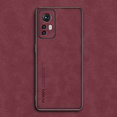 Custodia Lusso Pelle Cover per Xiaomi Mi 12X 5G Rosso