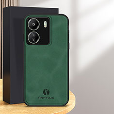 Custodia Lusso Pelle Cover per Xiaomi Poco C65 Verde