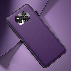 Custodia Lusso Pelle Cover per Xiaomi Poco X3 Pro Viola