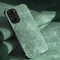 Custodia Lusso Pelle Cover per Xiaomi Redmi K40 Pro 5G Verde