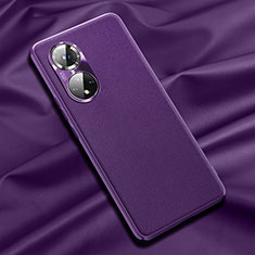 Custodia Lusso Pelle Cover QK1 per Huawei Honor 50 5G Viola