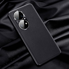 Custodia Lusso Pelle Cover QK1 per Huawei P50 Nero