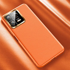 Custodia Lusso Pelle Cover QK1 per Xiaomi Mi 13 Pro 5G Arancione