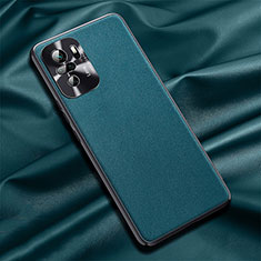 Custodia Lusso Pelle Cover QK1 per Xiaomi Redmi Note 10 4G Verde