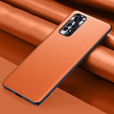 Custodia Lusso Pelle Cover QK1 per Xiaomi Redmi Note 11 Pro 4G Arancione